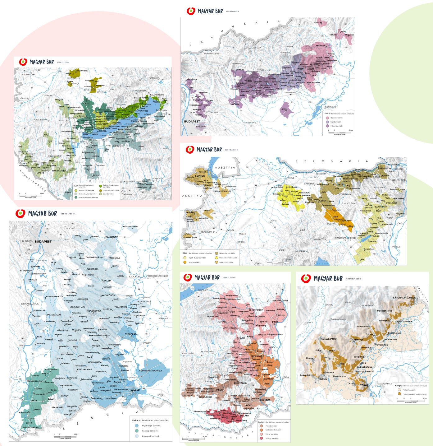 Magyarország bortermő régiói új térképeken