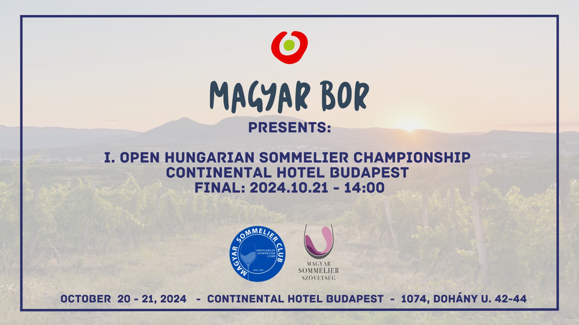 I. Open Hungarian Sommelier Championship 2024