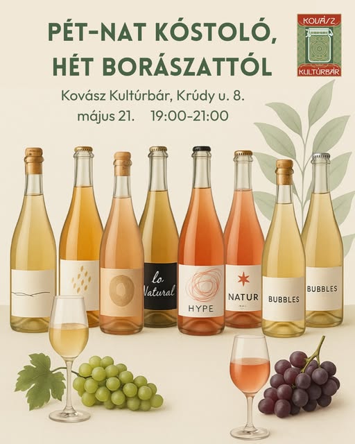 PÉT-NAT kóstoló, hét borászattól